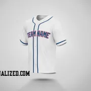 Stitched Customized White Blue Blue Baseball Jersey