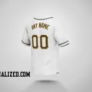Stitched Customized White Brown Brown Baseball Jersey