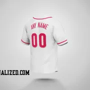 Stitched Customized White Red Red Baseball Jersey
