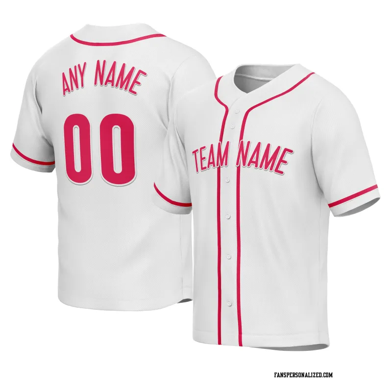 Stitched Customized White Red Red Baseball Jersey