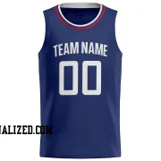 Stitched LA Clippers Customized Icon Blue White White Basketball Jersey
